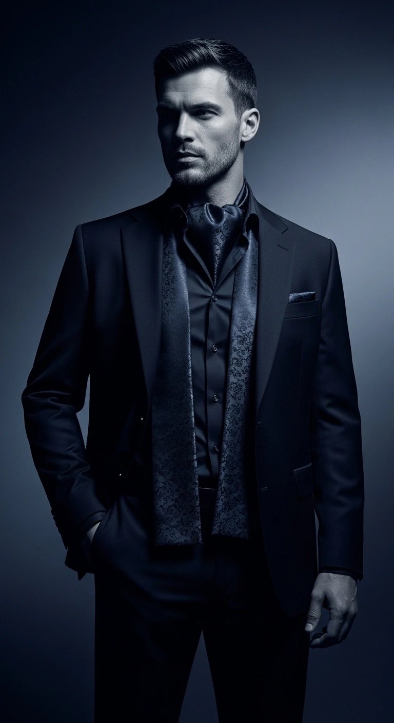 10 Ascot Tie for Men That Turn Heads 8 Monochrome Power Move