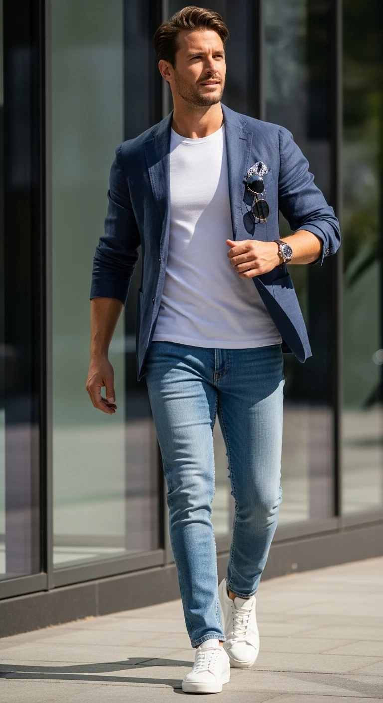 11 Men’S Summer Blazer Style Ideas That Look Effortless 9 T-Shirt Power Move