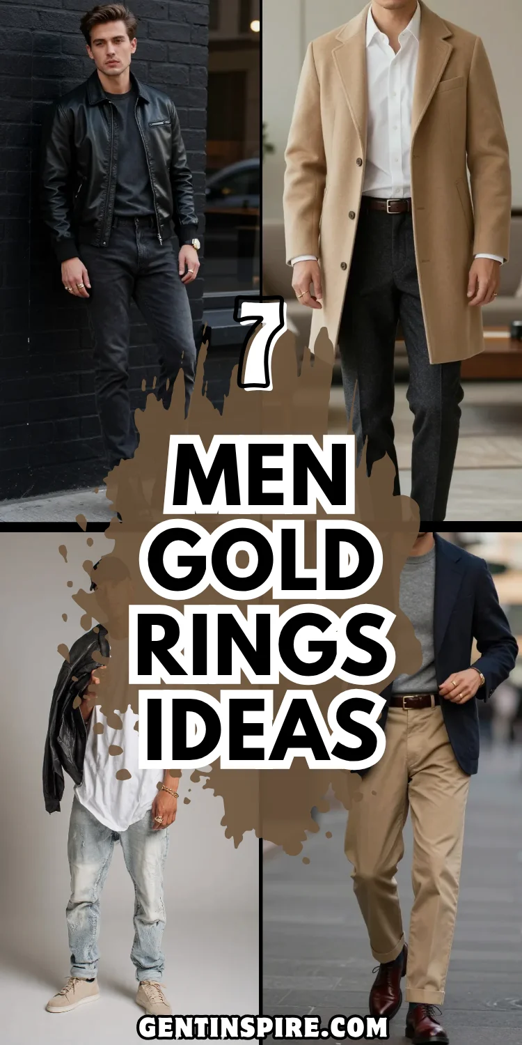 Men's Gold Ring Outfits That Actually Look Effortless 2 Men Gold Rings