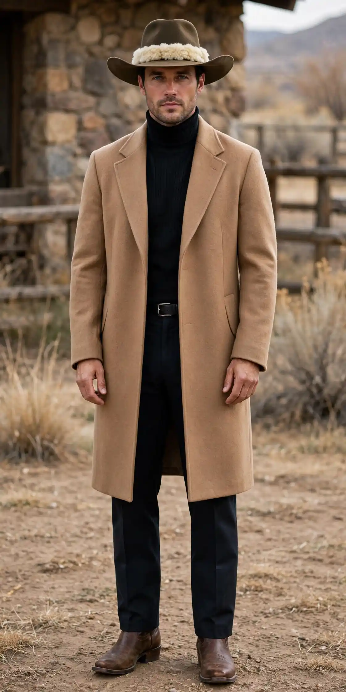 13 Men's Fall Hats That Actually Upgrade Your Entire Outfit 12 The Shearling Rancher Hat